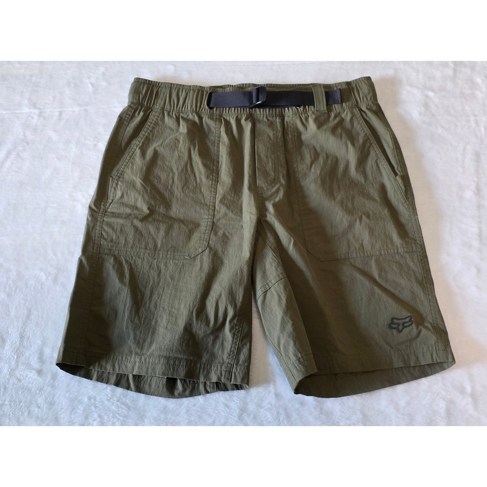 Fox Racing Mens Essex Belted Utility Cargo Shorts Olive Green Size Medium W32